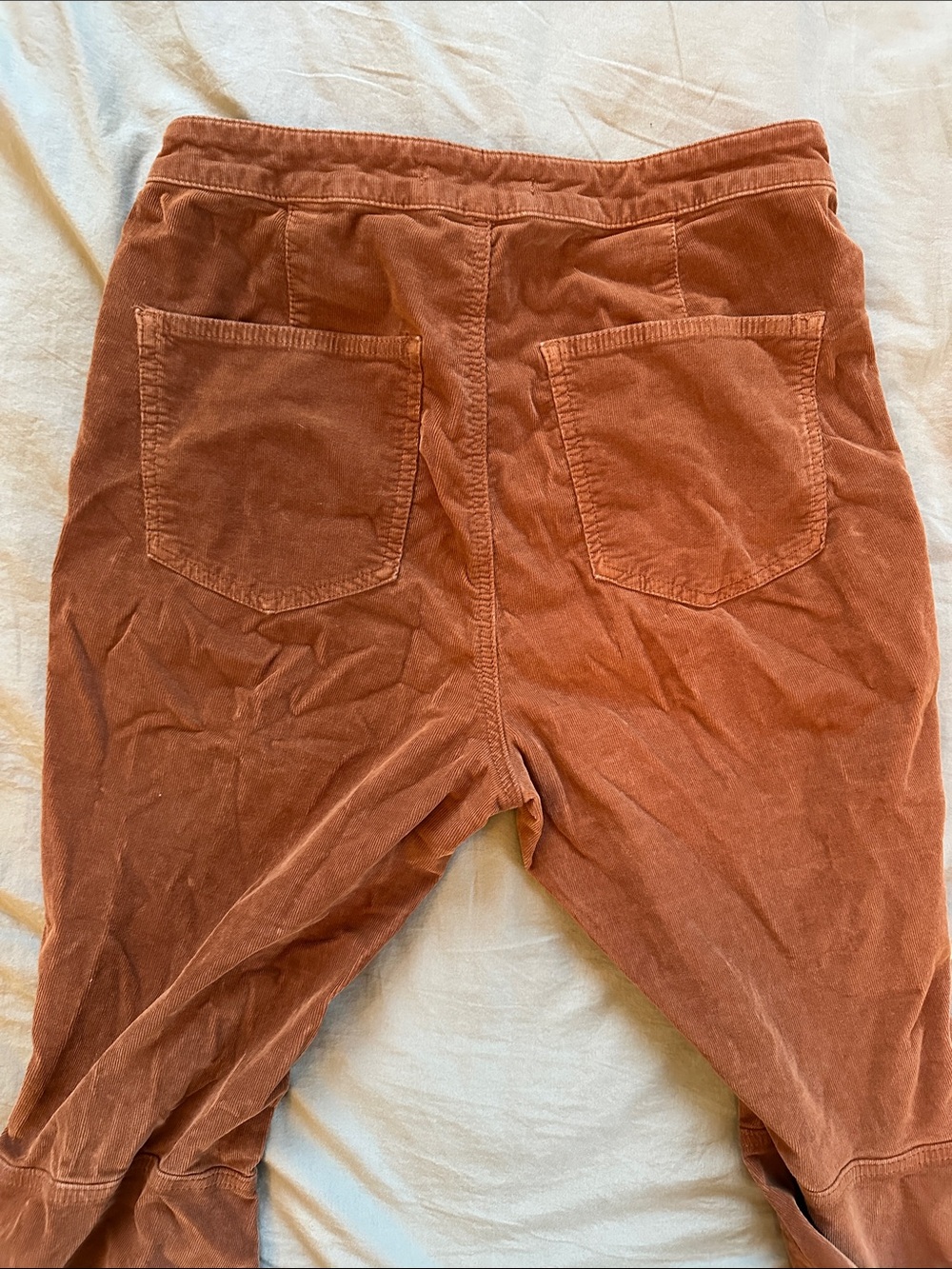 Free People Brown Orange Float On Corduroy Flare Pants - Picture 12 of 13